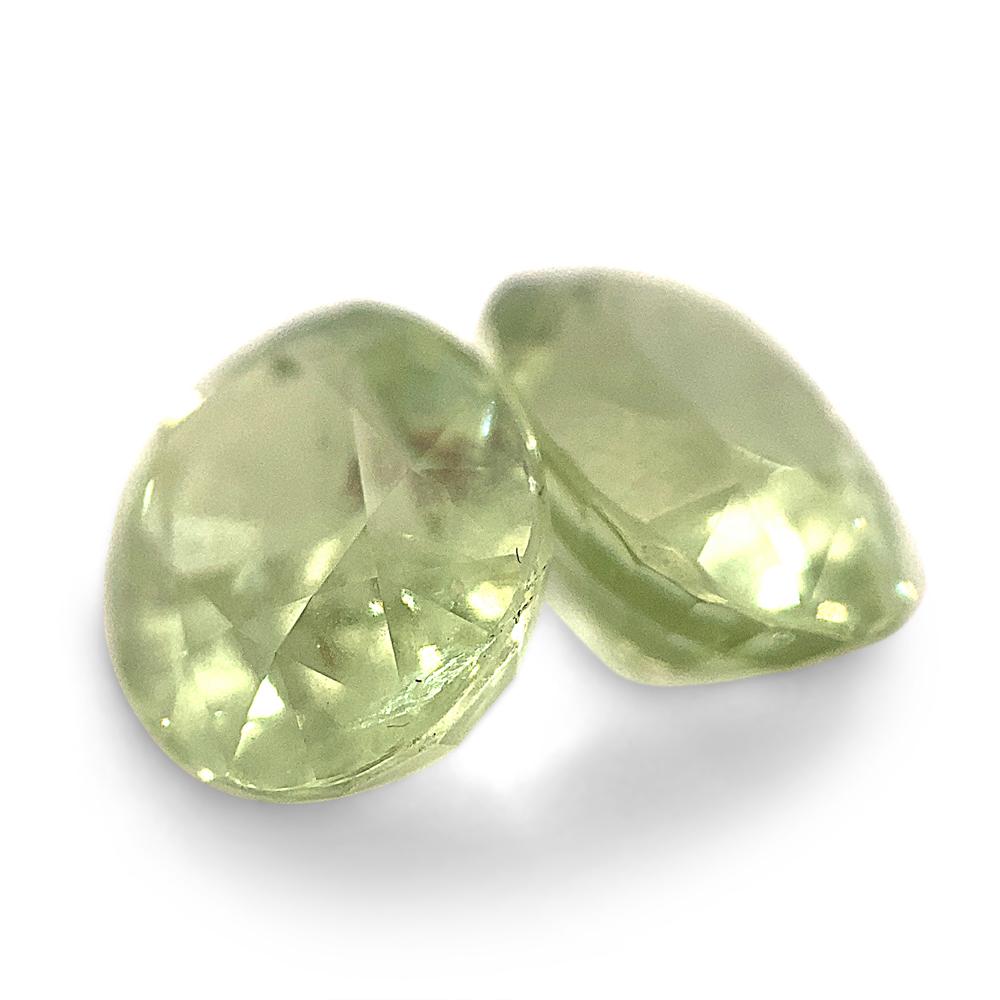 5.79ct Pair Oval Mint Green Garnet from Merelani, Tanzania In New Condition For Sale In Toronto, Ontario