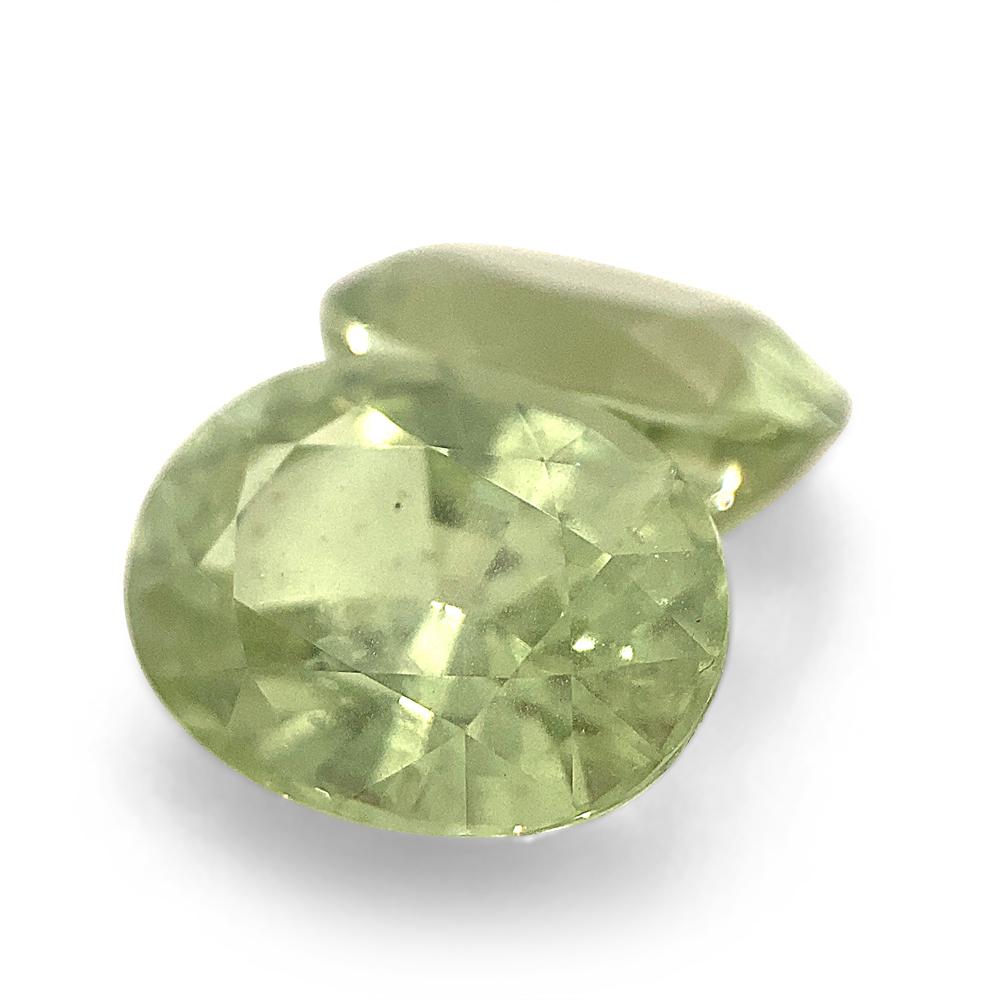5.79ct Pair Oval Mint Green Garnet from Merelani, Tanzania For Sale 1