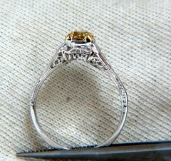 .57ct Natural Fancy Orange Brown Diamond Vintage Gilt Ring 14 Karat *v