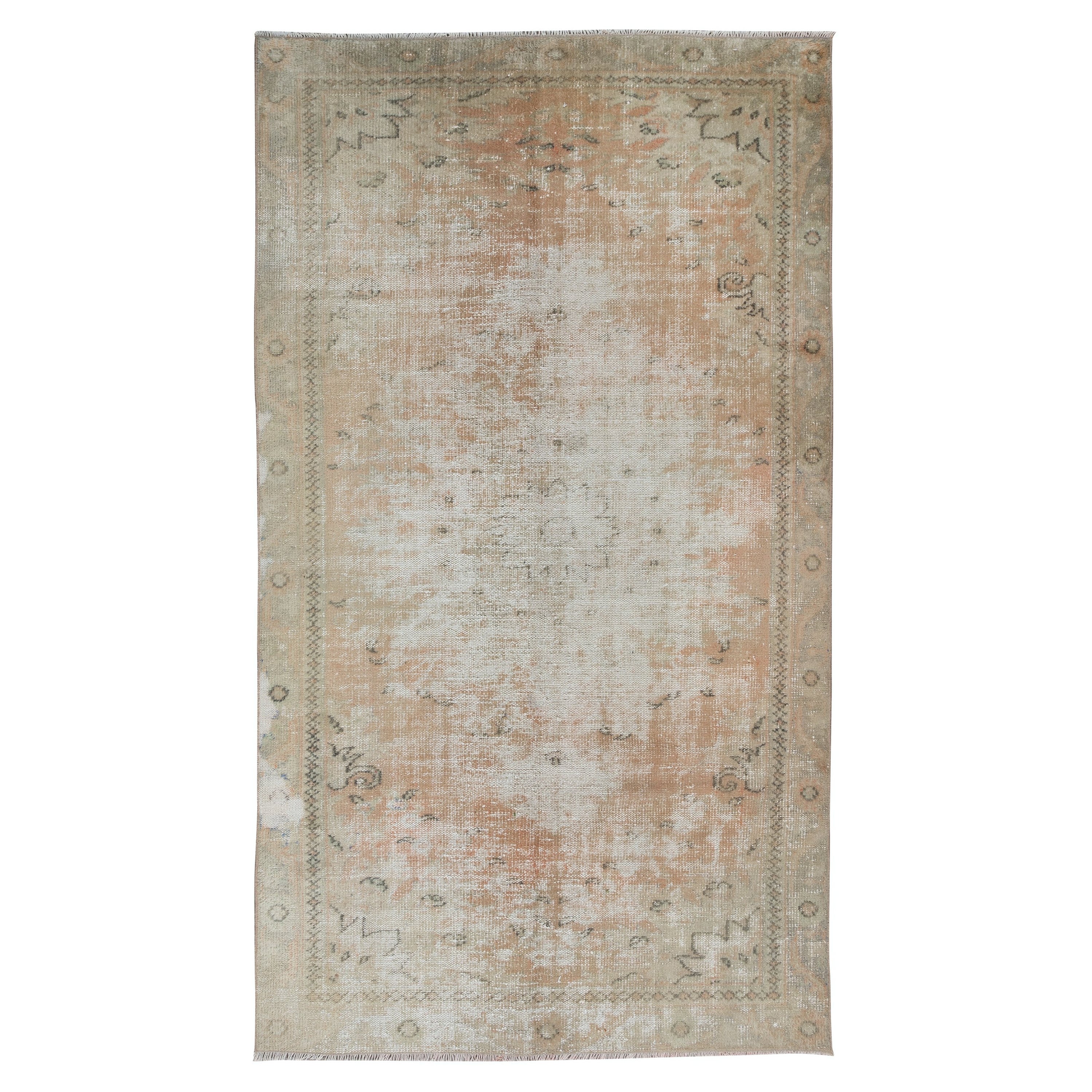 5.7x10 Ft Vintage Handmade Sonne verblasst türkischen Oushak Shabby Chic Stil Teppich