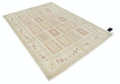 5.7x7.8 ft 100% Natural Wool Hand Knotted Turkish Area Rug for Living Room