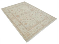 5.7x8 ft Handmade Floral Wool Area Rug für Wohnzimmer, Schlafzimmer und Esszimmer