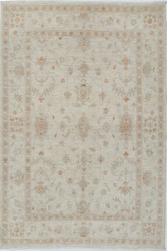 5.7x8 ft Handmade Floral Wool Area Rug für Wohnzimmer, Schlafzimmer und Esszimmer
