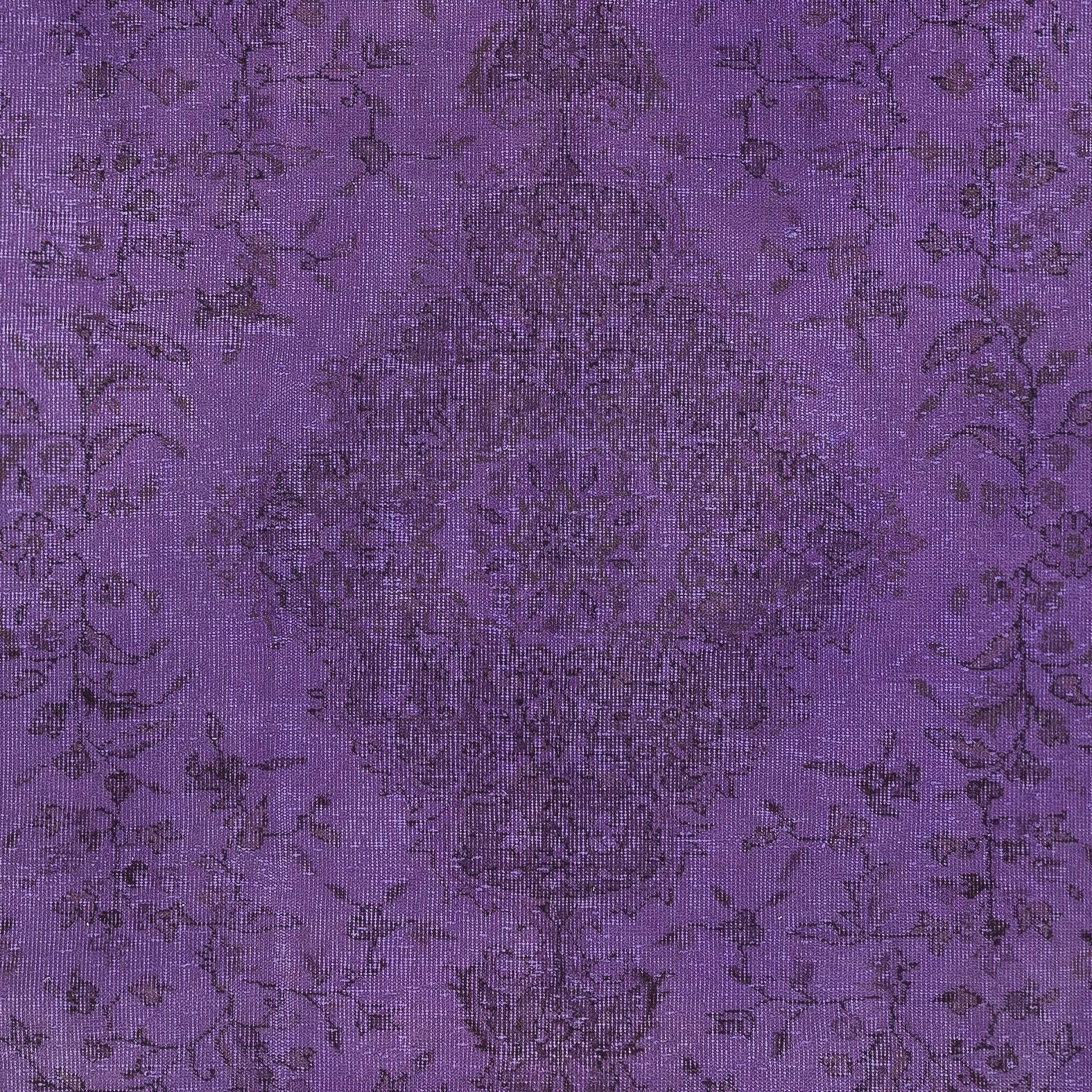 Noué à la main 5.7x8.6 Ft Decorative Purple Tapis de sol Hand Made. Revêtement de sol turc moderne en vente