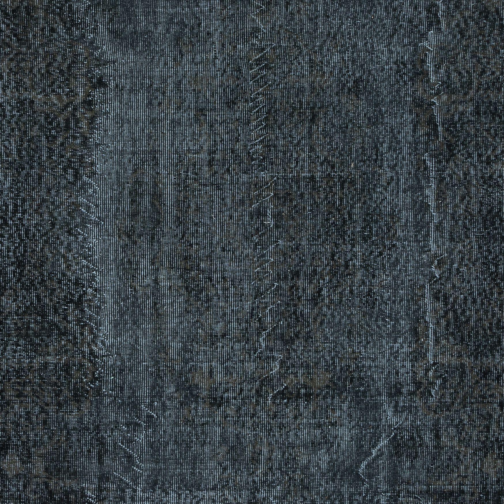 5.7x9.2 Ft Handmade Charcoal Gray Area Rug, Modern Anatolian Black Wool Carpet In Good Condition For Sale In Philadelphia, PA