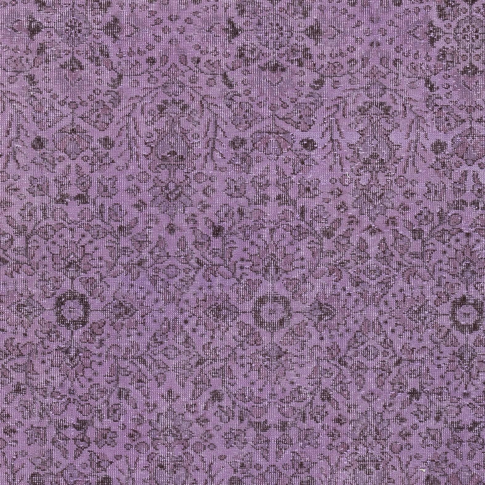 5.7x9.6 Ft Moderner handgeknüpfter türkischer Teppich mit Blumenmuster in lila Farbe, handgeknüpft im Zustand „Gut“ im Angebot in Spring Valley, NY