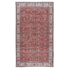 5.7x9.7 Ft Vintage Floral Hand Knotted Anatolian Wool Area Rug for Office & Home