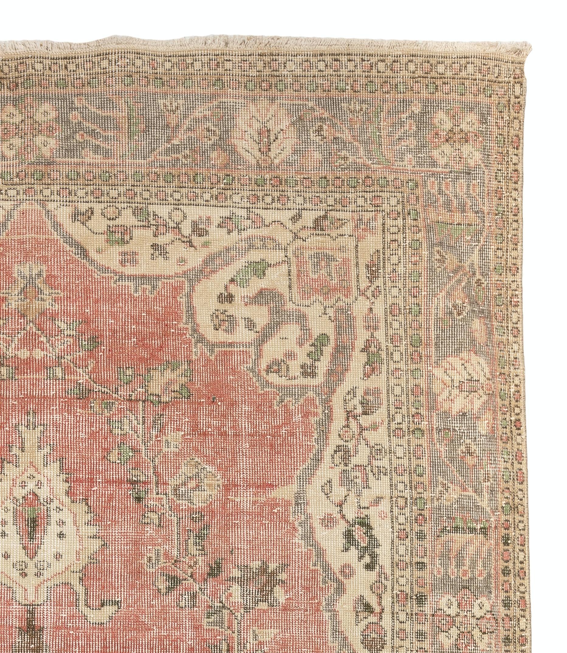 20th Century 5.7x9.8 Ft Vintage Anatolian Village Area Rug, Woolen Hand-Knotted Carpet For Sale