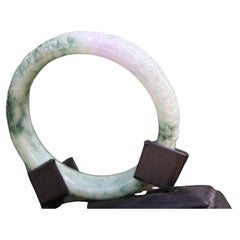 Bracelet jonc en jadéite Type A de 58-60 mm (bracelet jonc sculpté en jadéite)