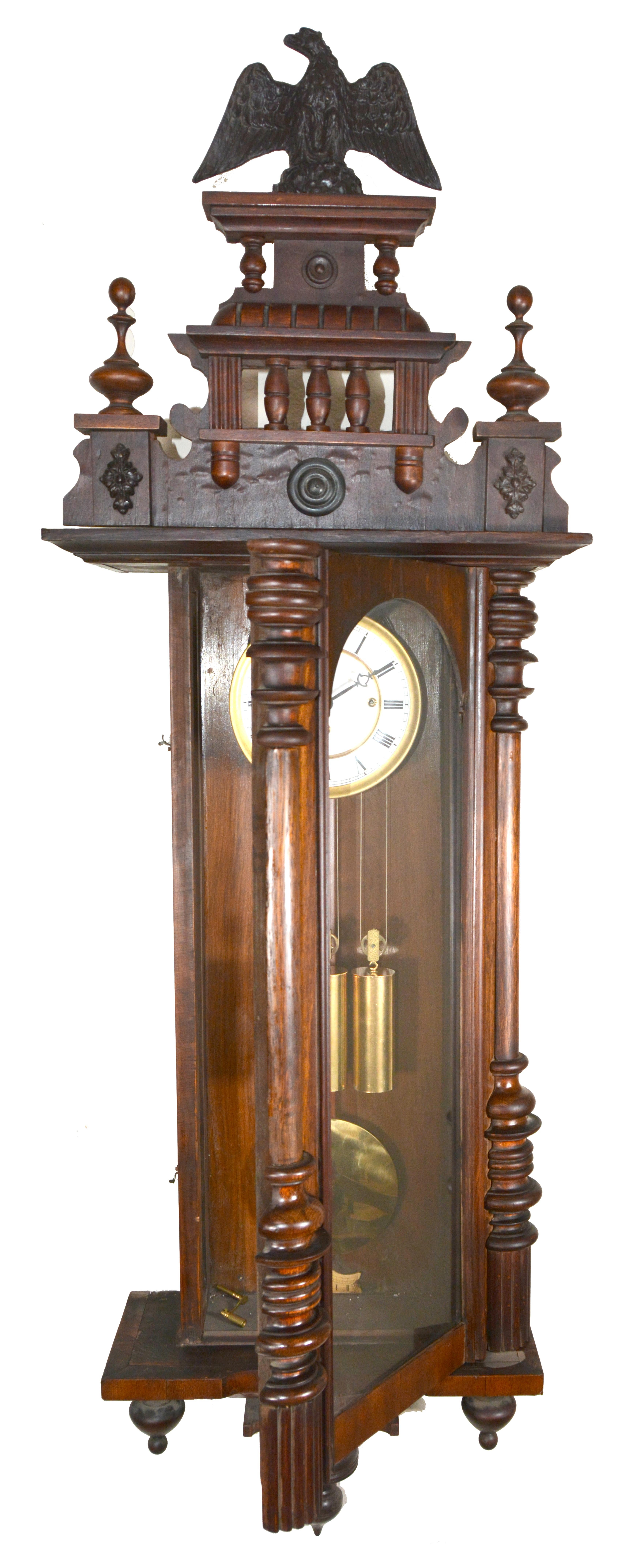 Reloj de pared regulador Gustav Becker Grand Sonnerie Vienna de 58