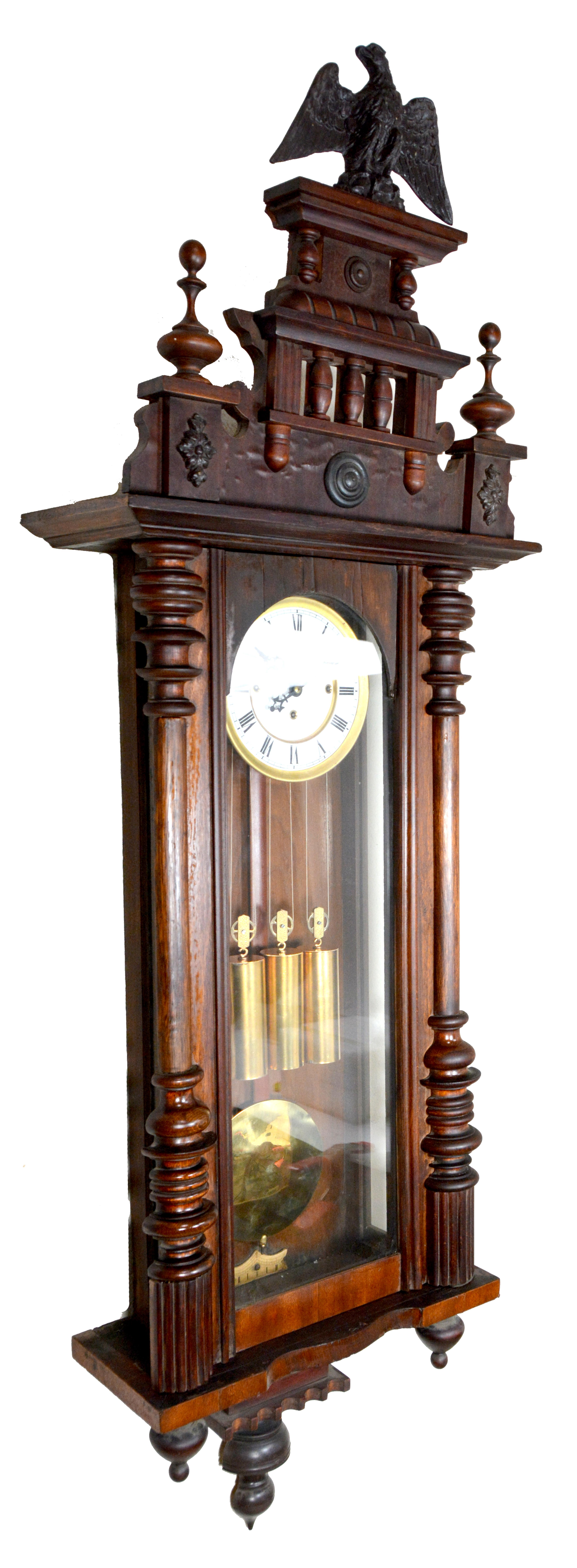 Reloj de pared regulador Gustav Becker Grand Sonnerie Vienna de 58