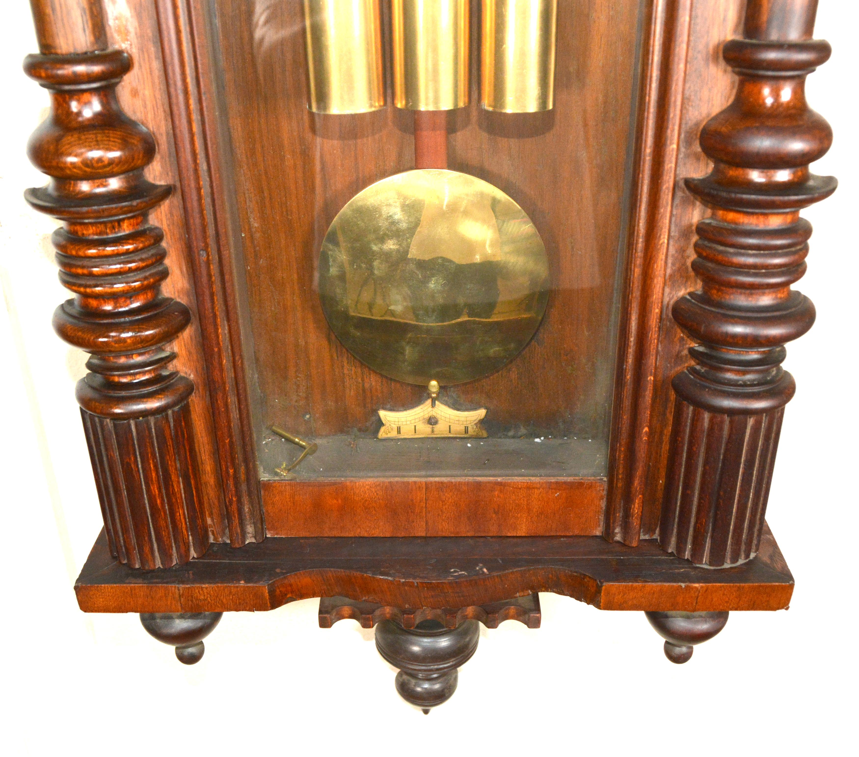 Reloj de pared regulador Gustav Becker Grand Sonnerie Vienna de 58