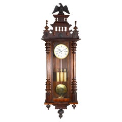 58" Antique 1890 German Gustav Becker Grand Sonnerie Vienna Regulator Wall Clock