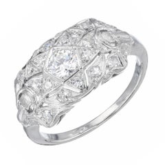 .58 Carat Diamond Art Deco Platinum Ring