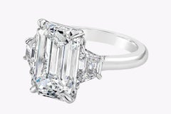 5.8 Carat Emerald Diamond Ring 18K Gold Timeless Brilliance