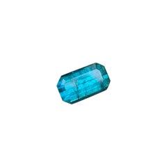 5.8 Carat Natural Teal Blue Tourmaline Emerald Cut Loose Gemstone for Jewelry