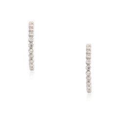 5.8 Carat Round Brilliant Cut Diamond Inside Out Hoop Earrings 14 Karat In Stock