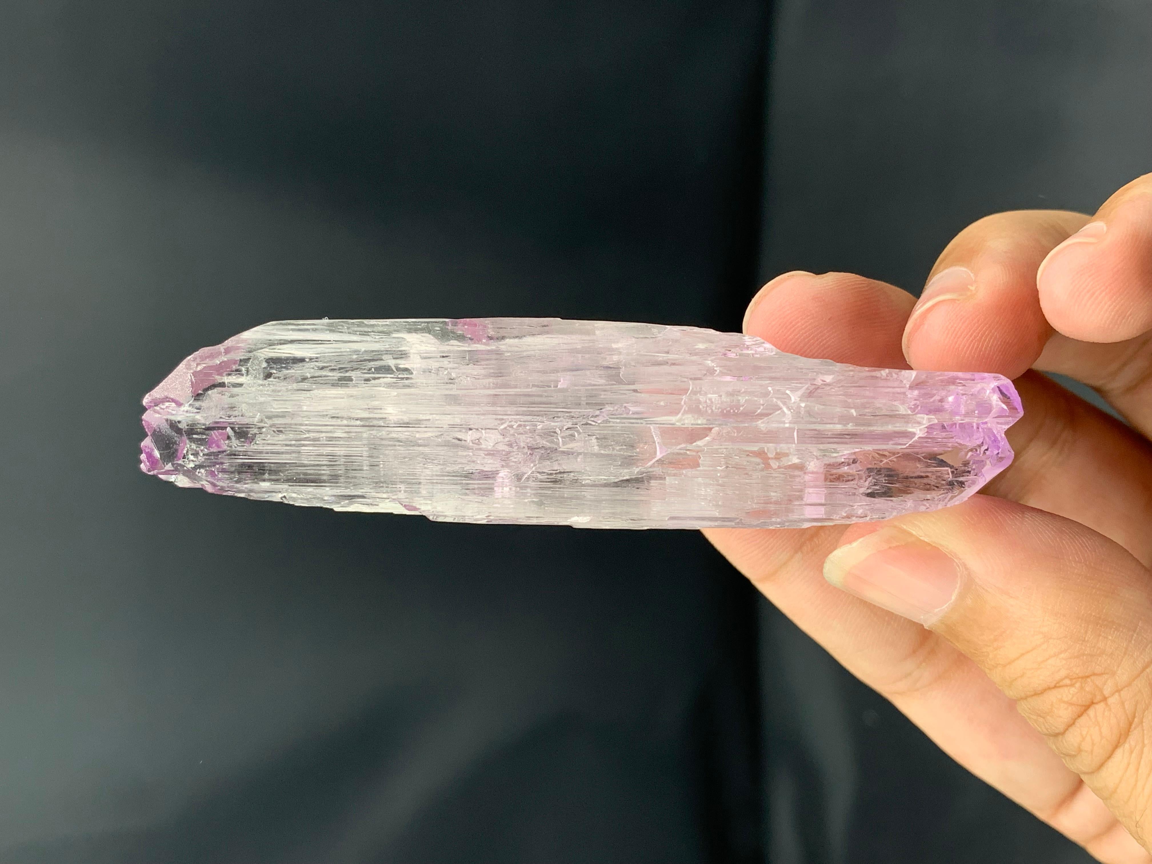 Adam Style 58 Grams Double Terminated Pink Gem Kunzite Floater Crystal From Afghanistan For Sale