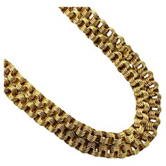 58 Zoll lange Vintage 14k Gelbgold Halskette