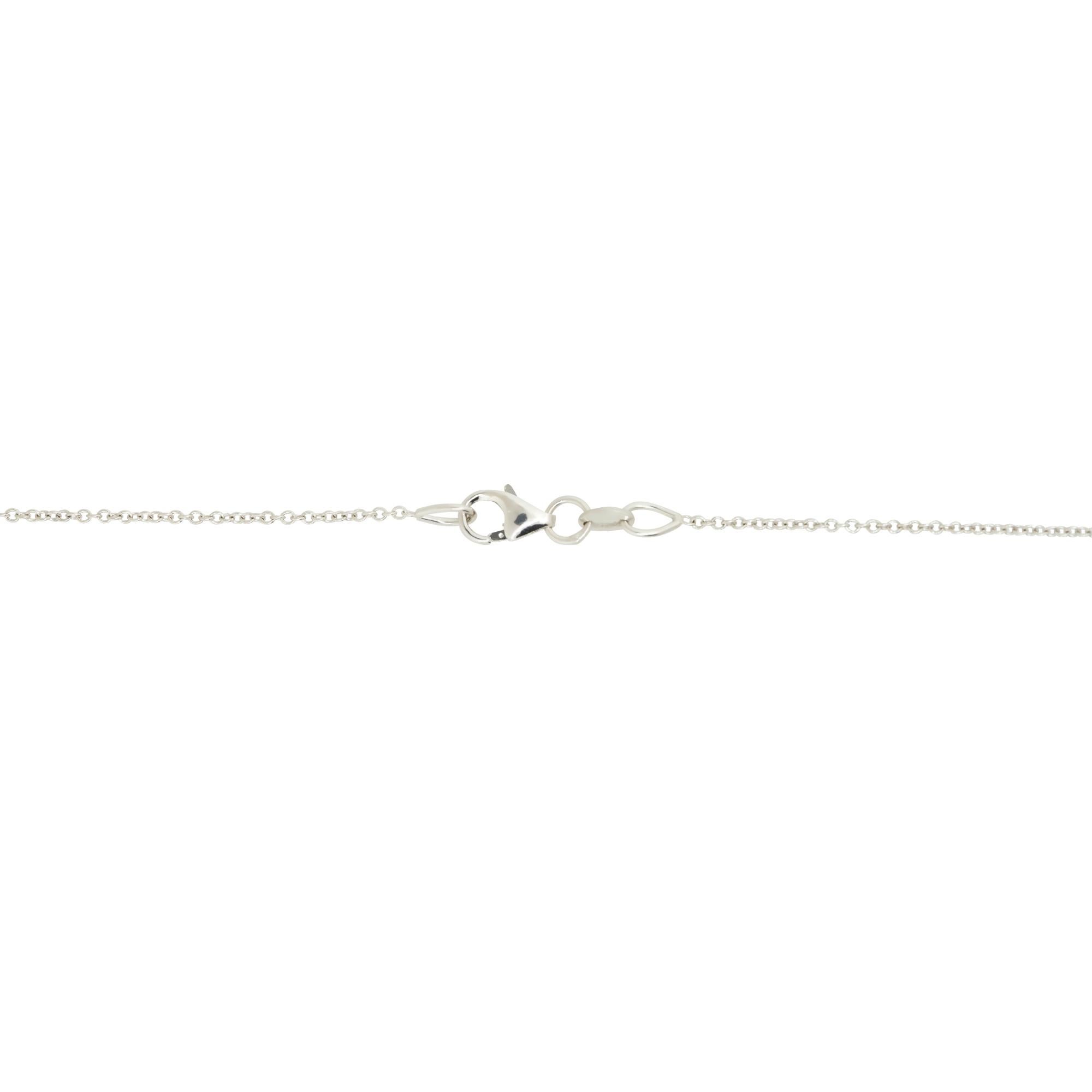 5.80 Carat Diamond Heart Necklace 18 Karat in Stock  For Sale 1