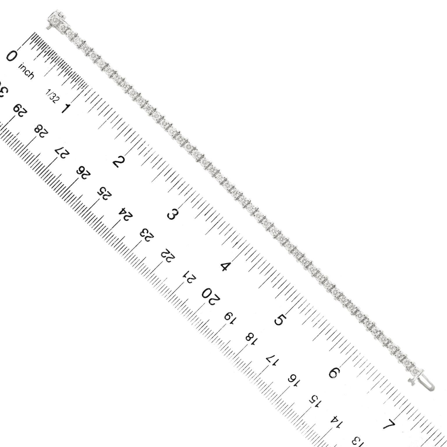 5,80 Karat Diamant-Tennisarmband im Angebot 1