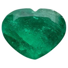 Esmeralda colombiana talla corazón de 5.80 quilates  Gema Natural Suelta Verde Brillante
