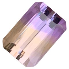 5.80 Carat Loose Bicolor Ametrine Stone Emerald Cut Natural Bolivian Gemstone