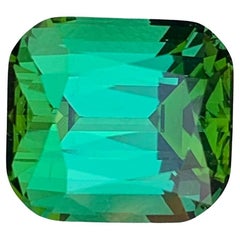 5.80 Carat Natural Loose Green Tourmaline Cushion Shape Gemstone