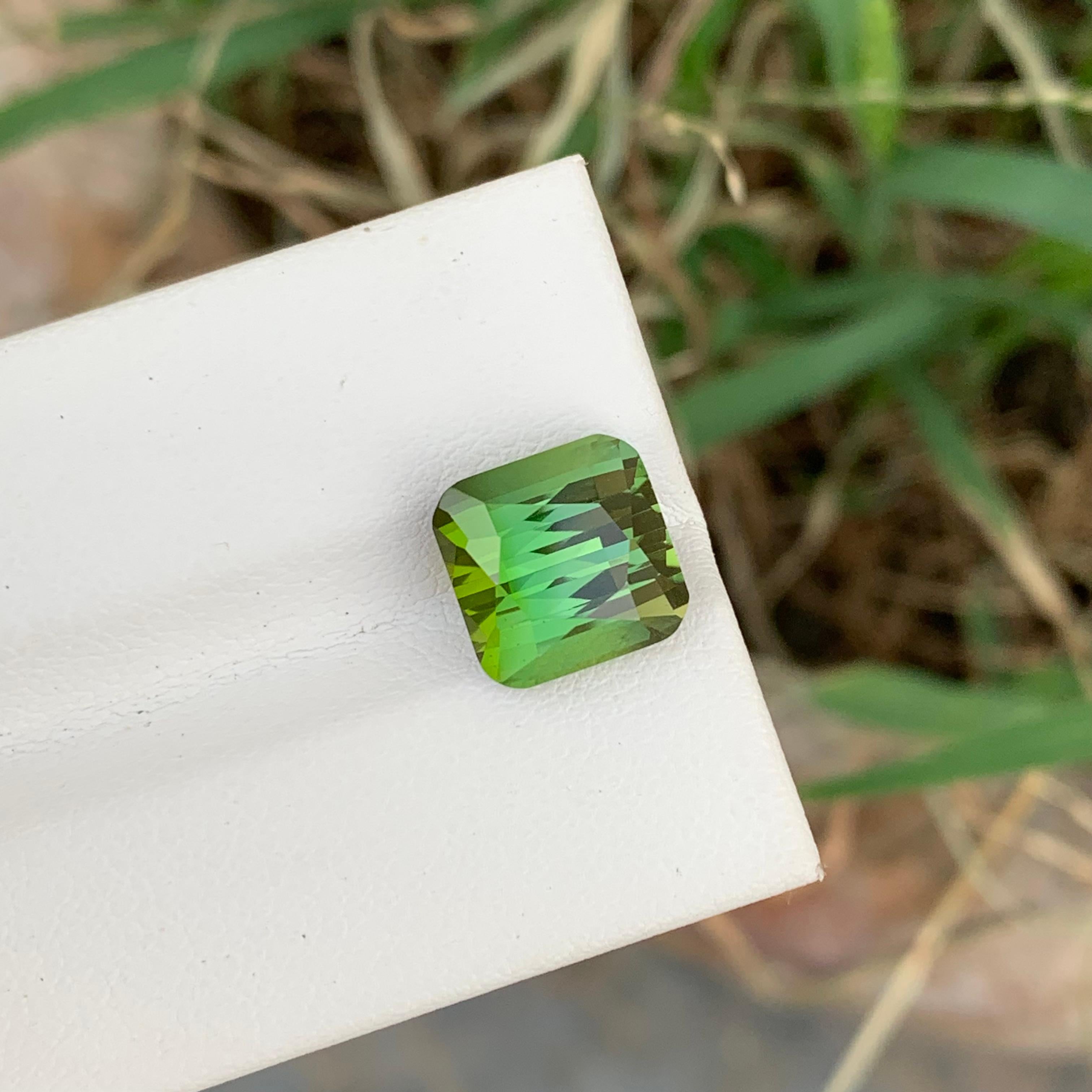5,80 Quilates Turmalina Natural Suelta Forma Cuadrada Gema Para Joyería Artes y manualidades en venta