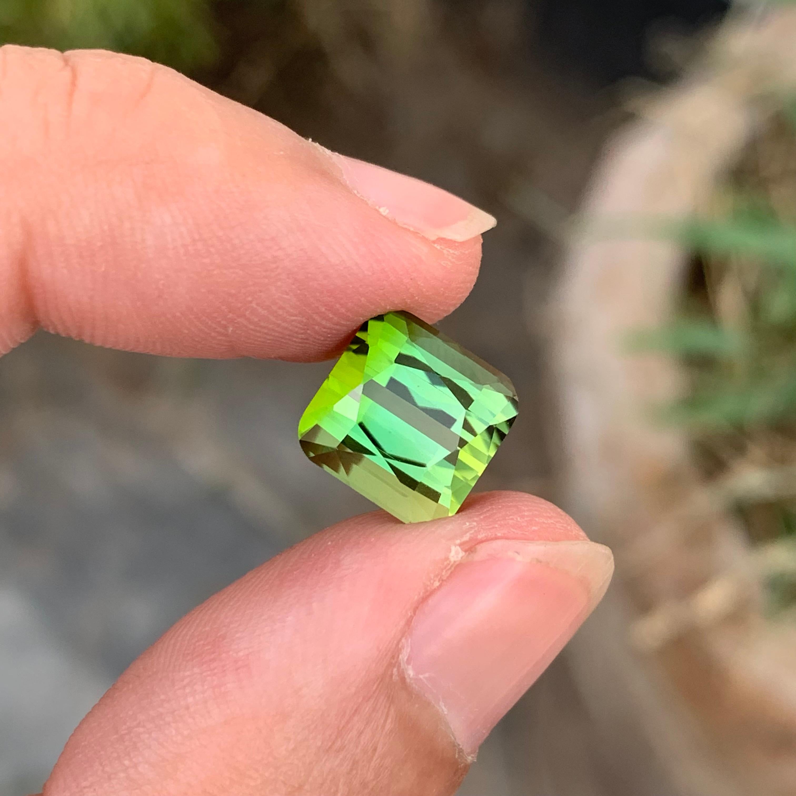 5,80 Quilates Turmalina Natural Suelta Forma Cuadrada Gema Para Joyería Corte cuadrado en venta