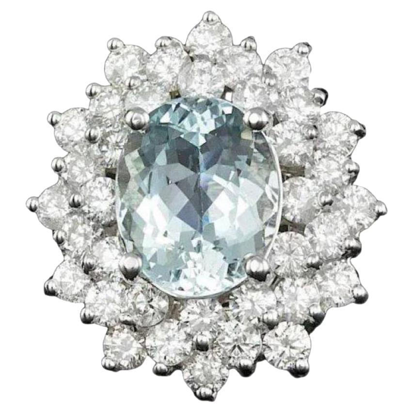 80 carat Aquamarine Ruby Diamond Gold Ring at 1stDibs | 80 carat ...