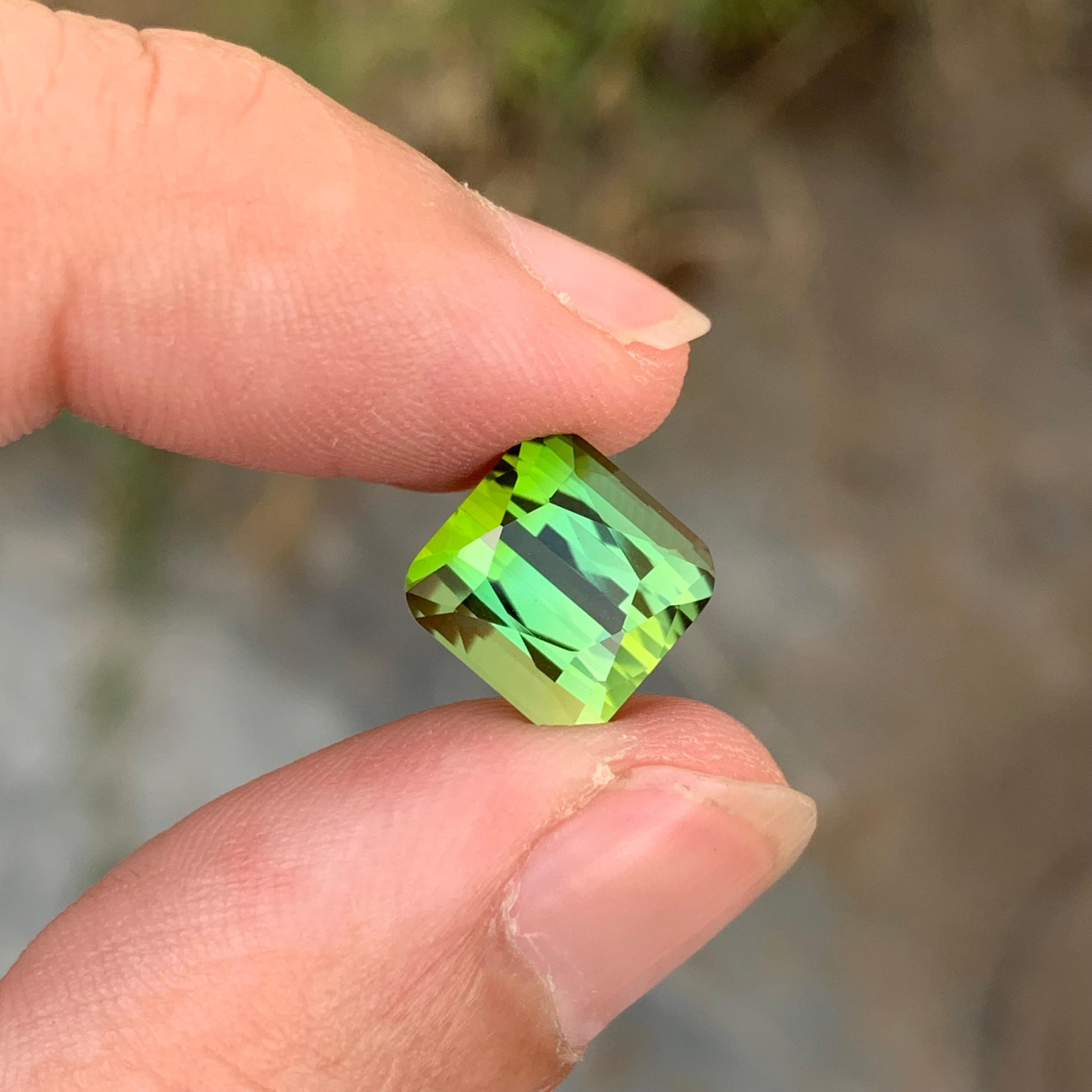 5.80 Carats Natural Green Tourmaline Loose Gemstone en vente 3
