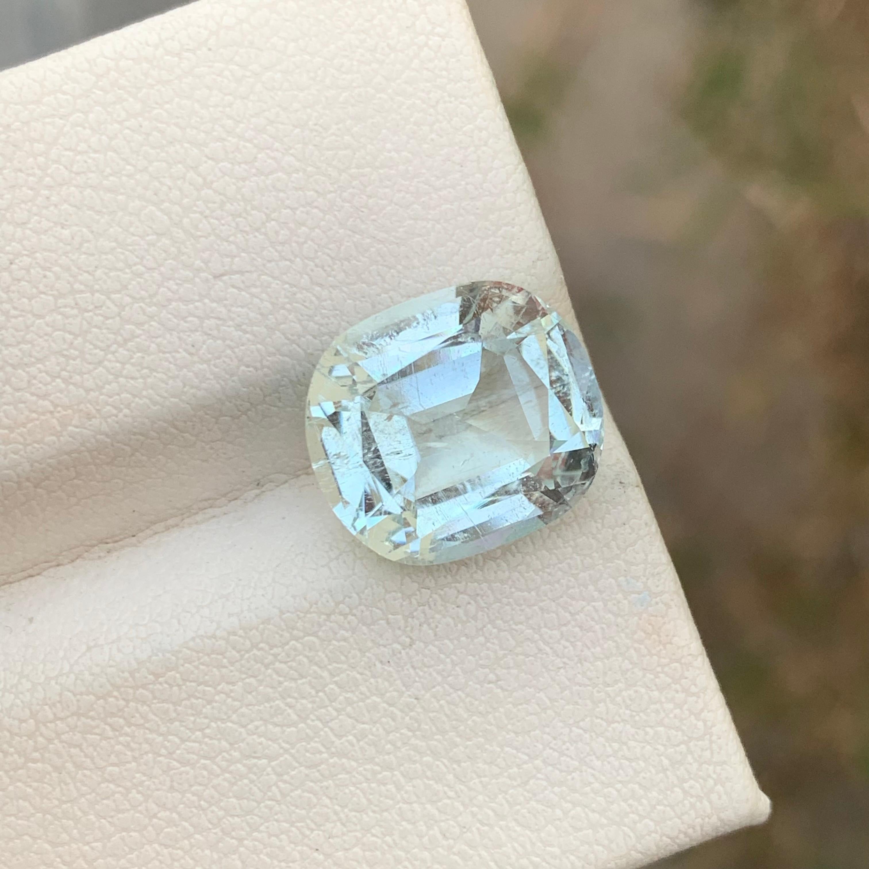 5.80 Carats Natural Loose Included Aquamarine Ring Gem For Sale 4