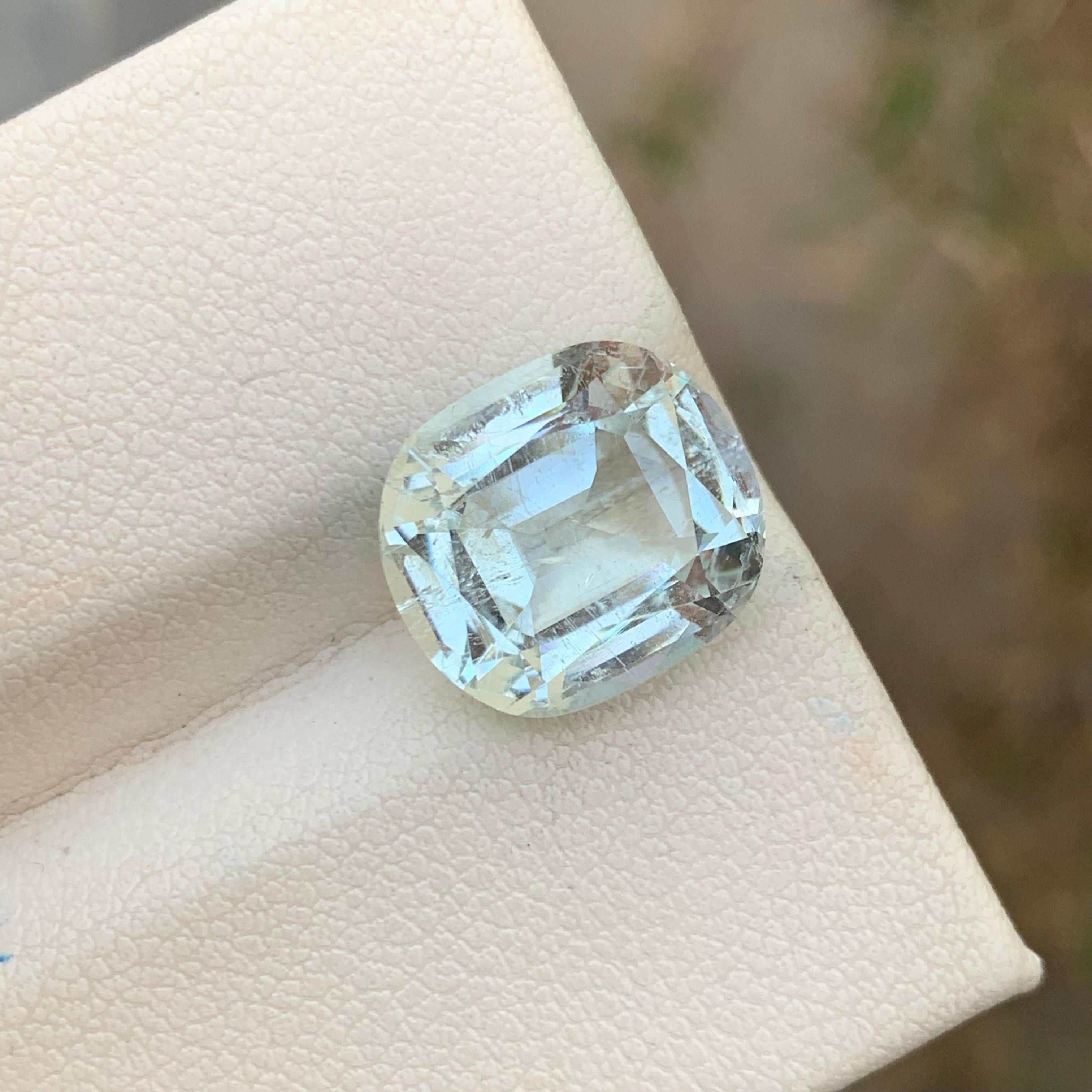 5.80 Carats Natural Loose Included Aquamarine Ring Gem For Sale 5