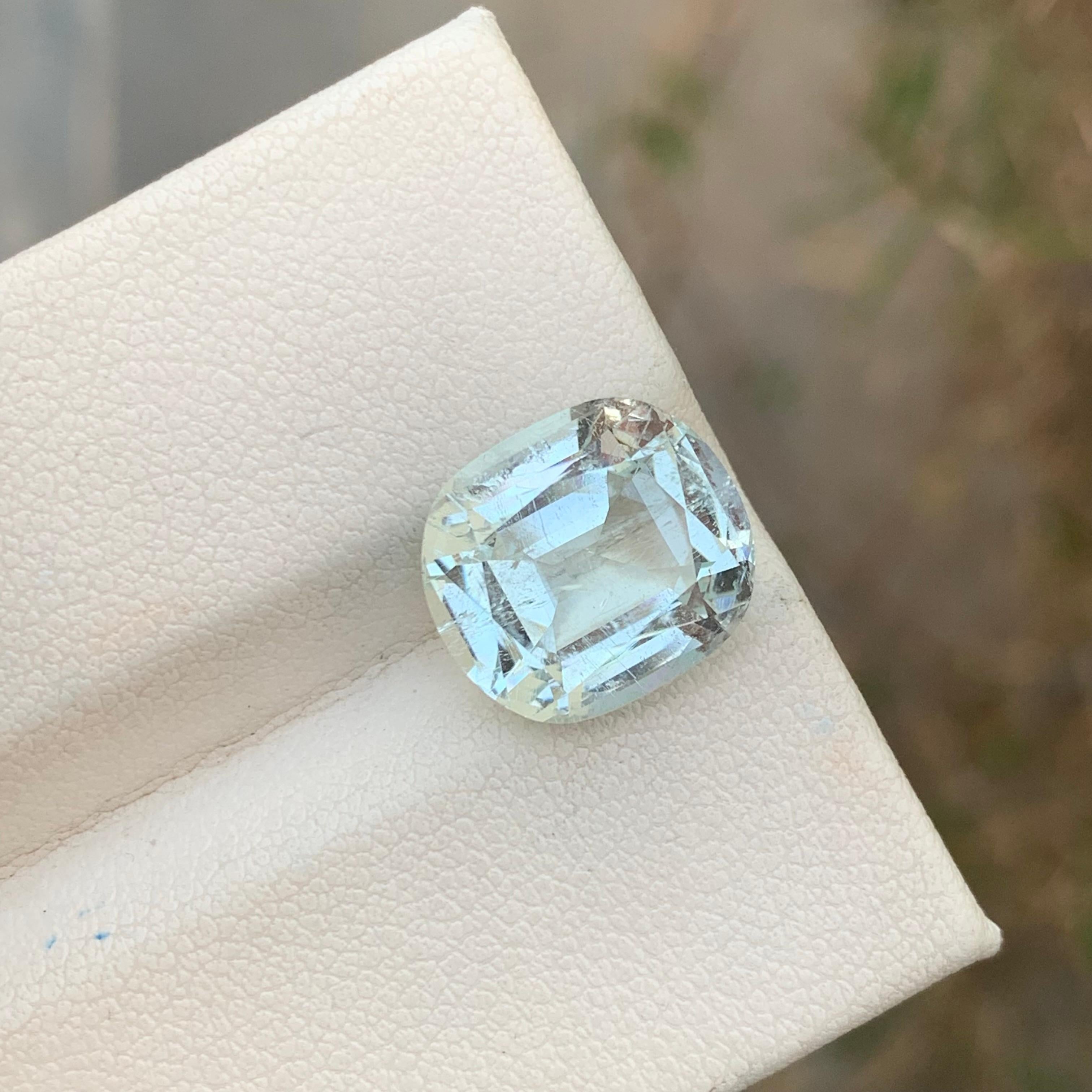5.80 Carats Natural Loose Included Aquamarine Ring Gem For Sale 6