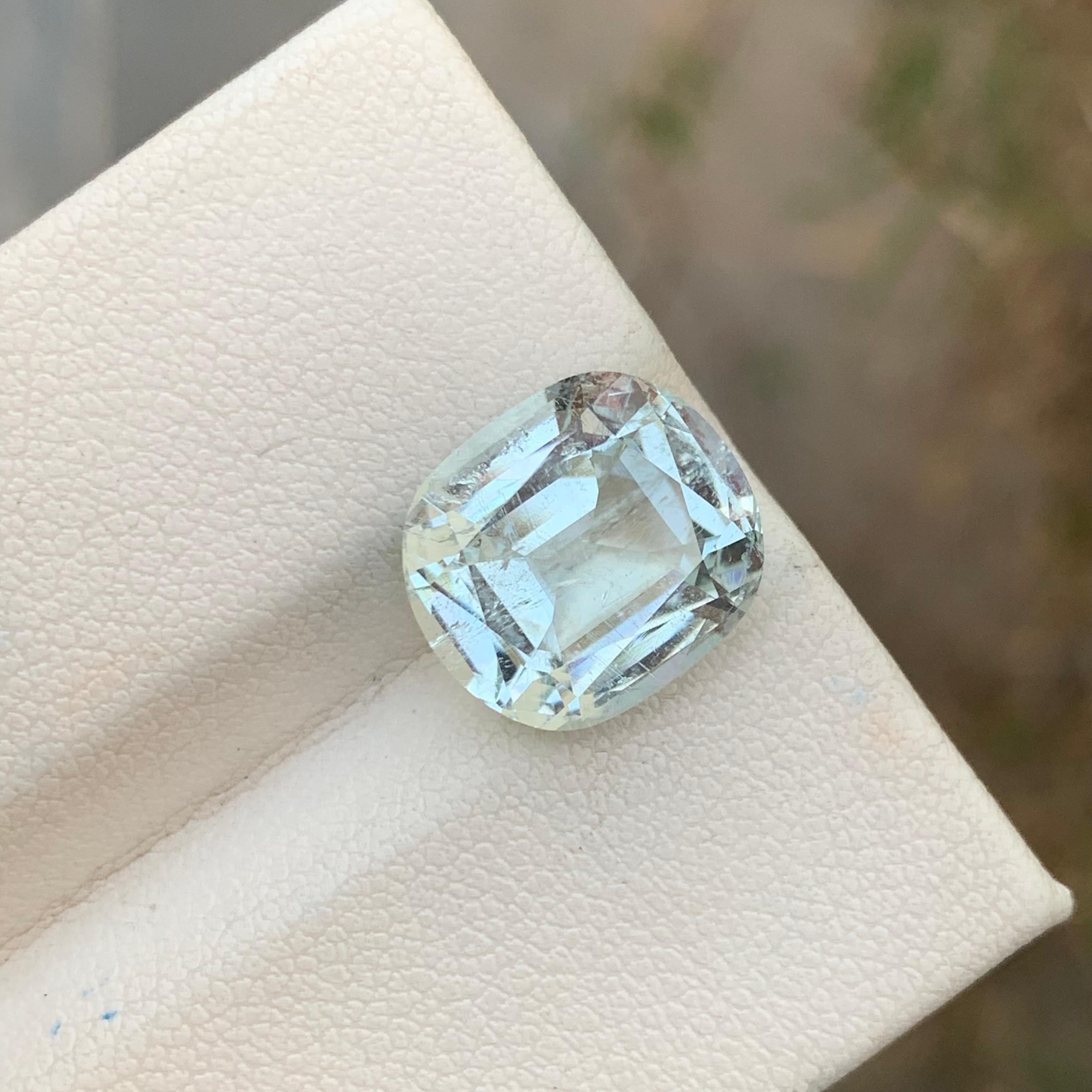 5.80 Carats Natural Loose Included Aquamarine Ring Gem For Sale 7