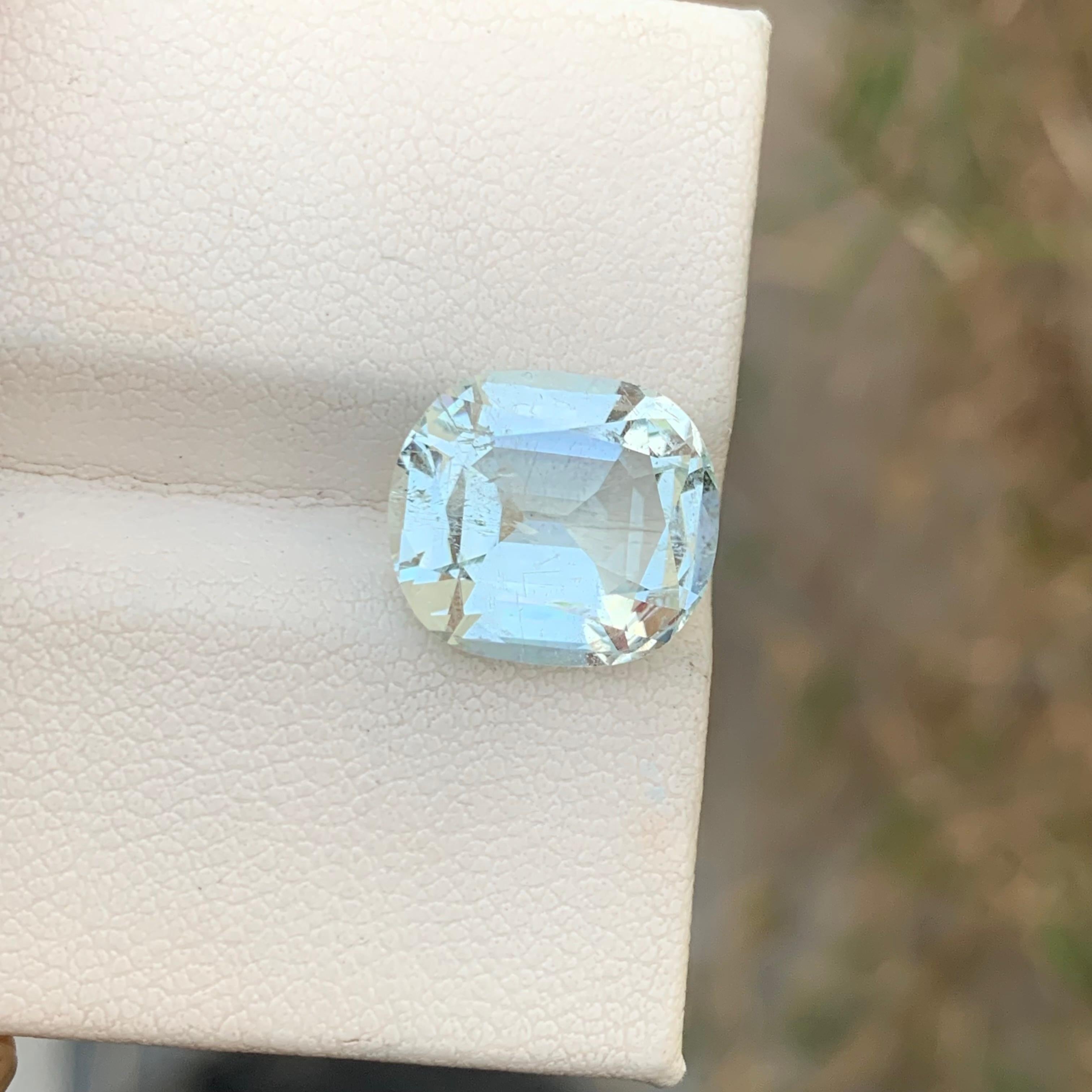 5.80 Carats Natural Loose Included Aquamarine Ring Gem For Sale 8