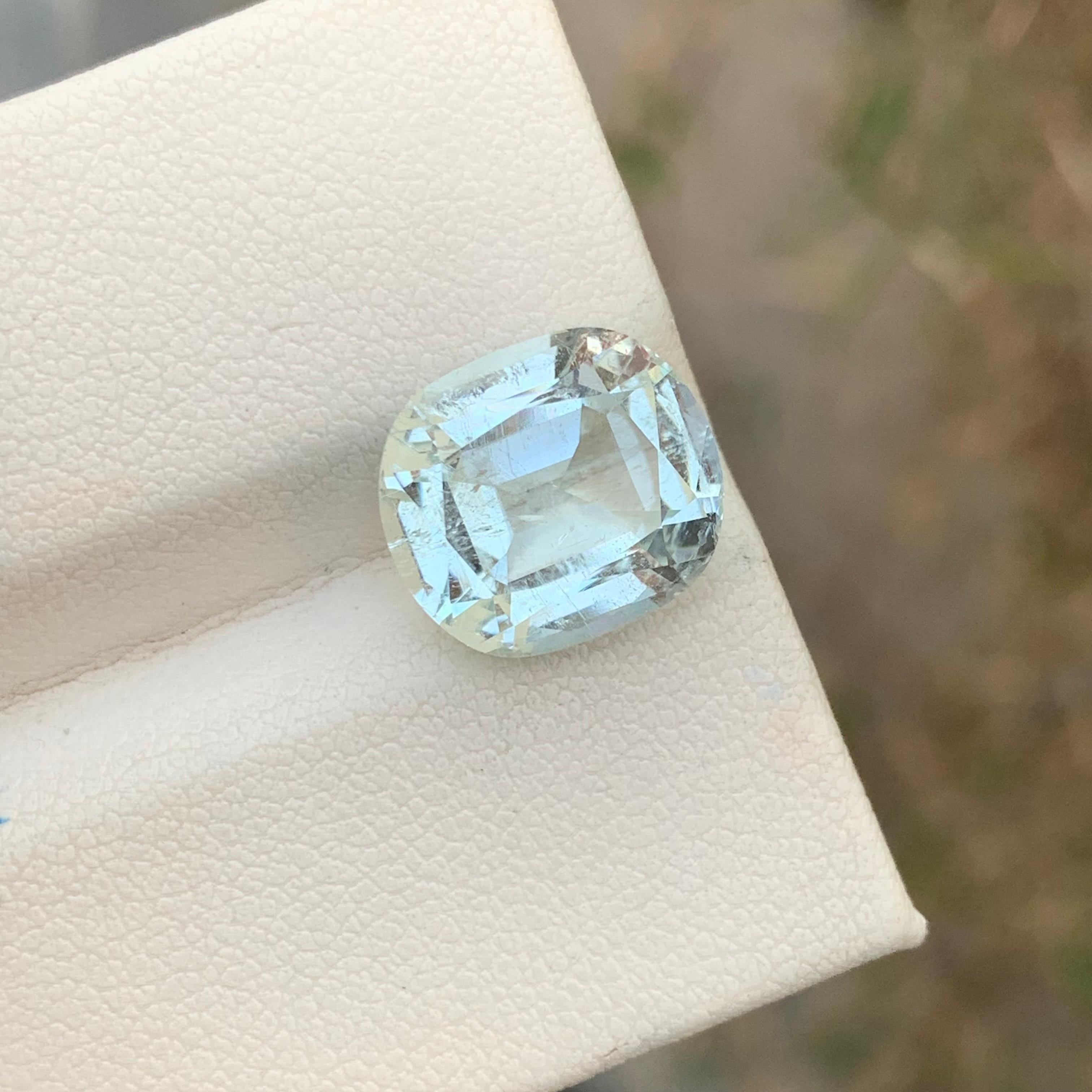 5.80 Carats Natural Loose Included Aquamarine Ring Gem For Sale 9