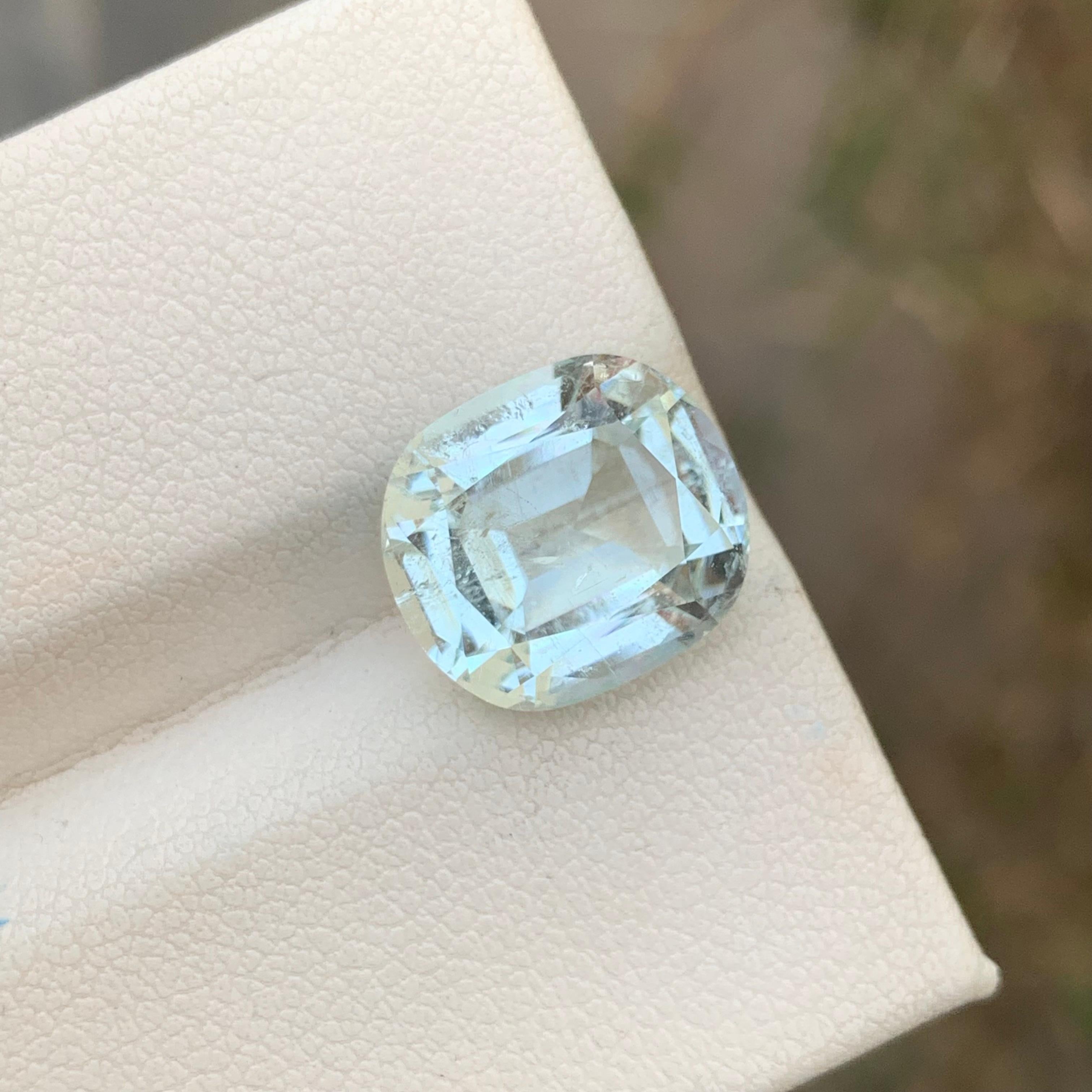 5.80 Carats Natural Loose Included Aquamarine Ring Gem For Sale 10