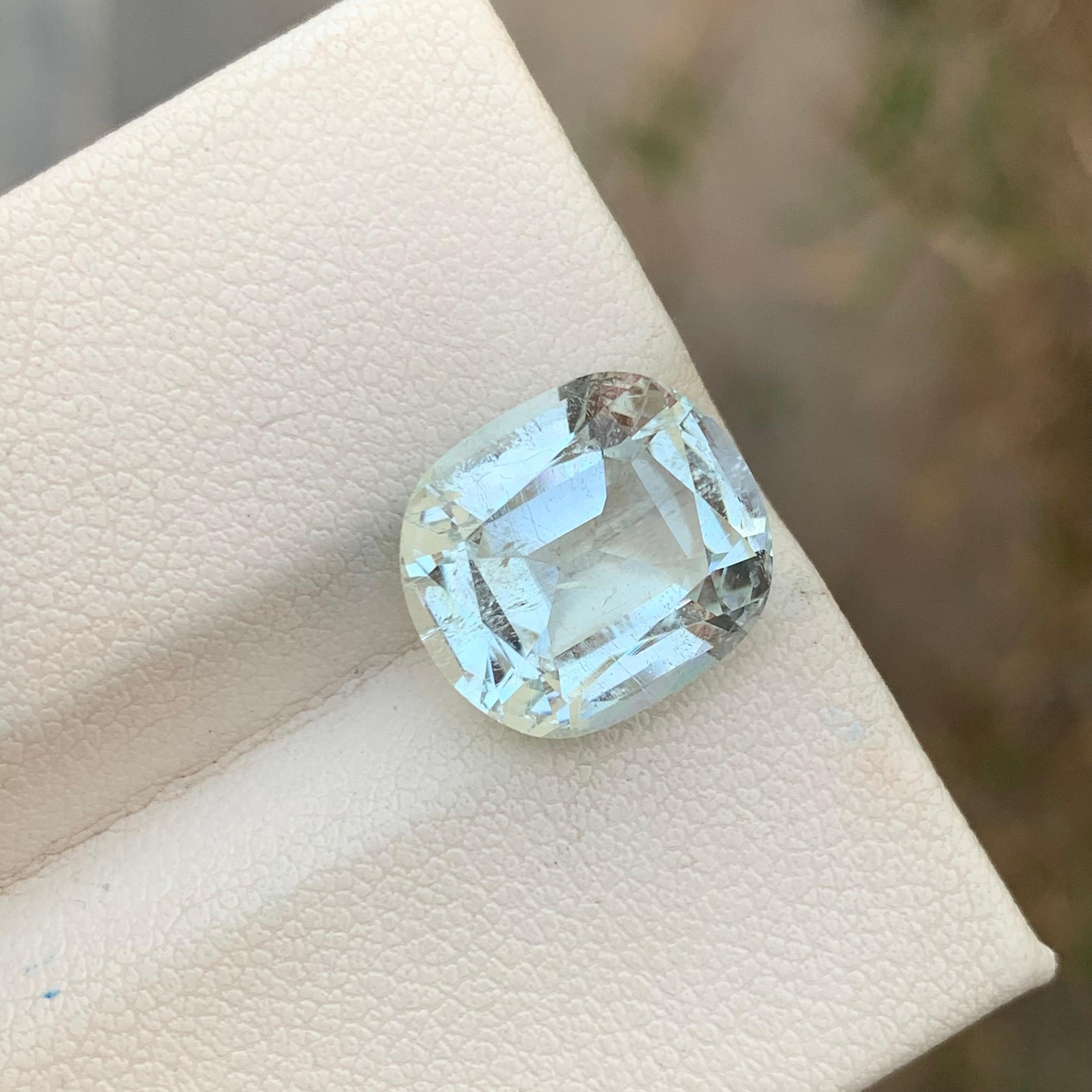 5.80 Carats Natural Loose Included Aquamarine Ring Gem For Sale 2