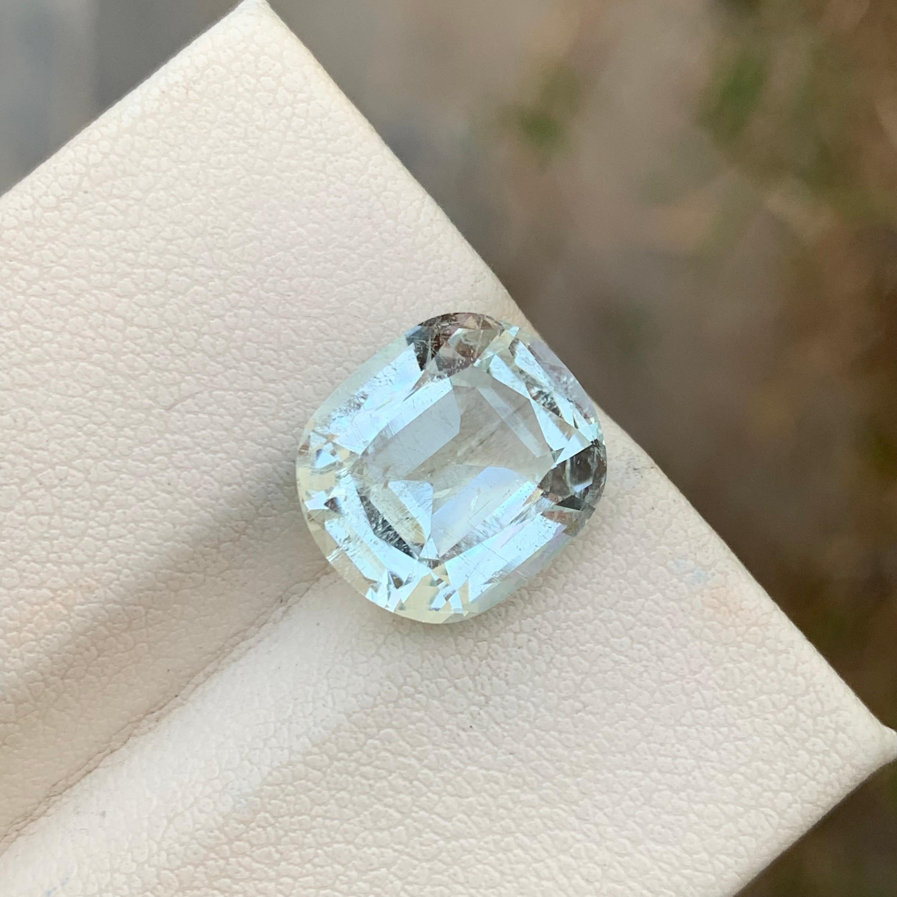 5.80 Carats Natural Loose Included Aquamarine Ring Gem For Sale 3