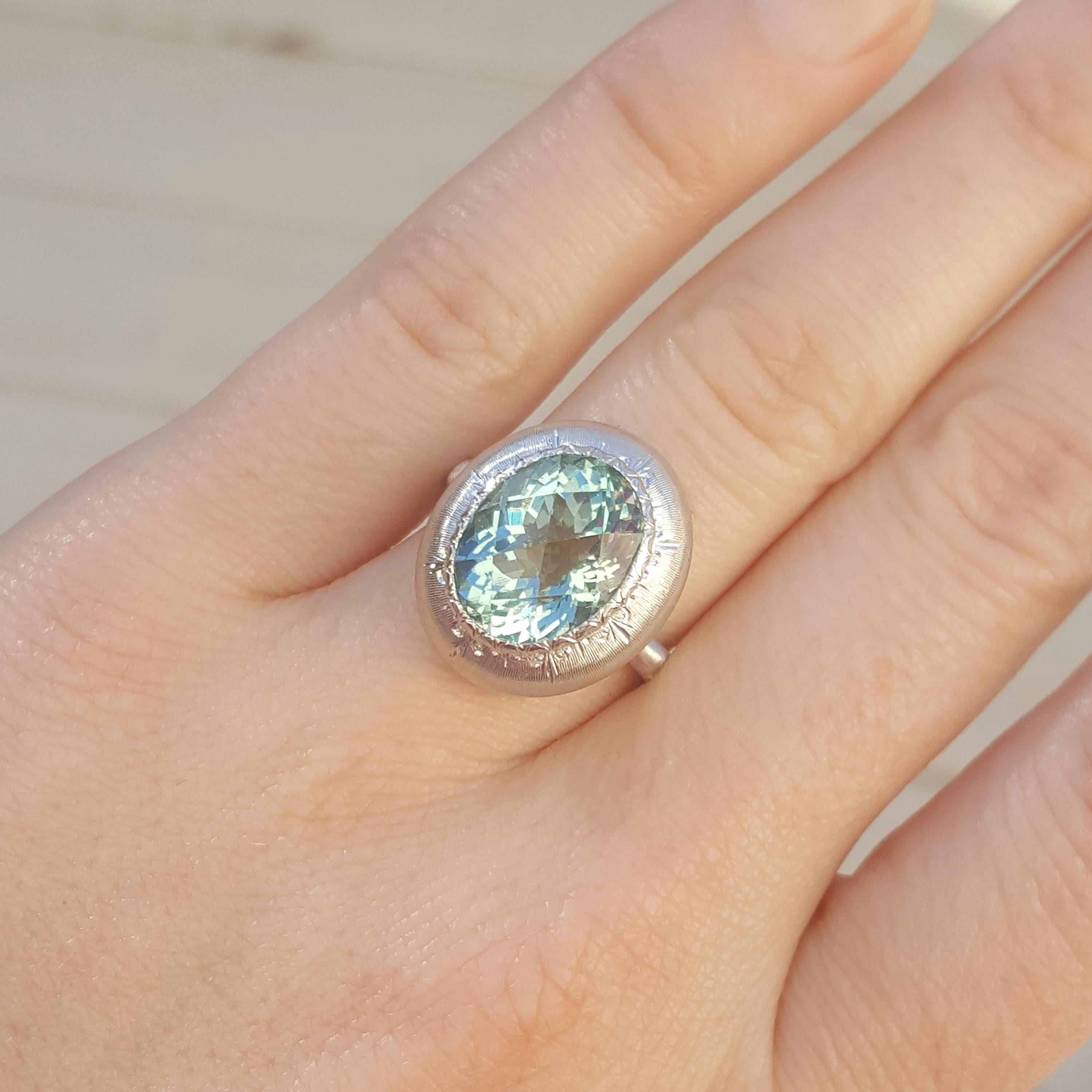 handmade aquamarine ring