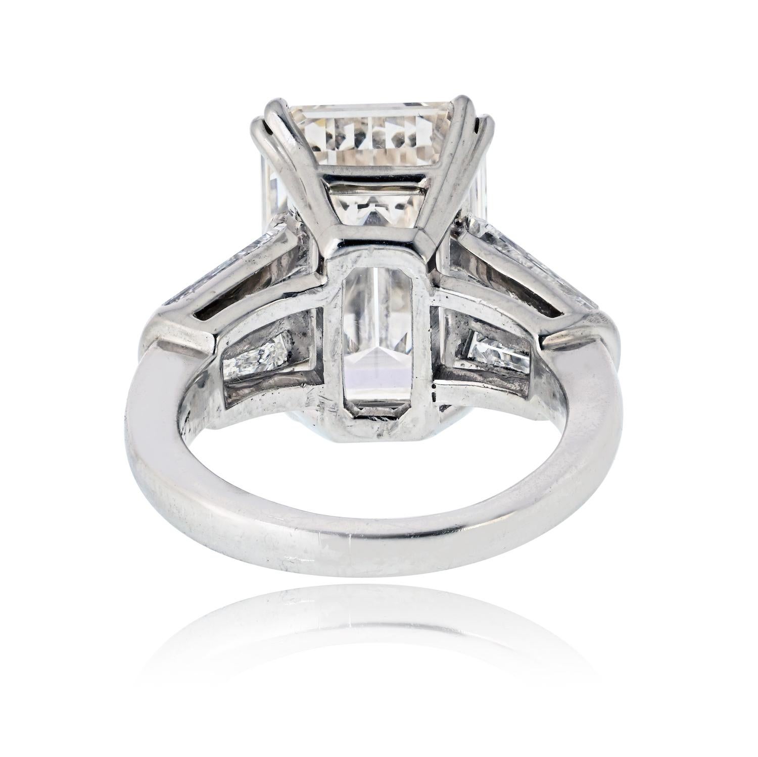 5,80ct Smaragdschliff Diamant Natürlicher GIA-zertifizierter Verlobungsring Damen im Angebot