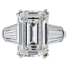 5.80ct Emerald Cut Diamond Natural GIA-Certified Engagement Ring
