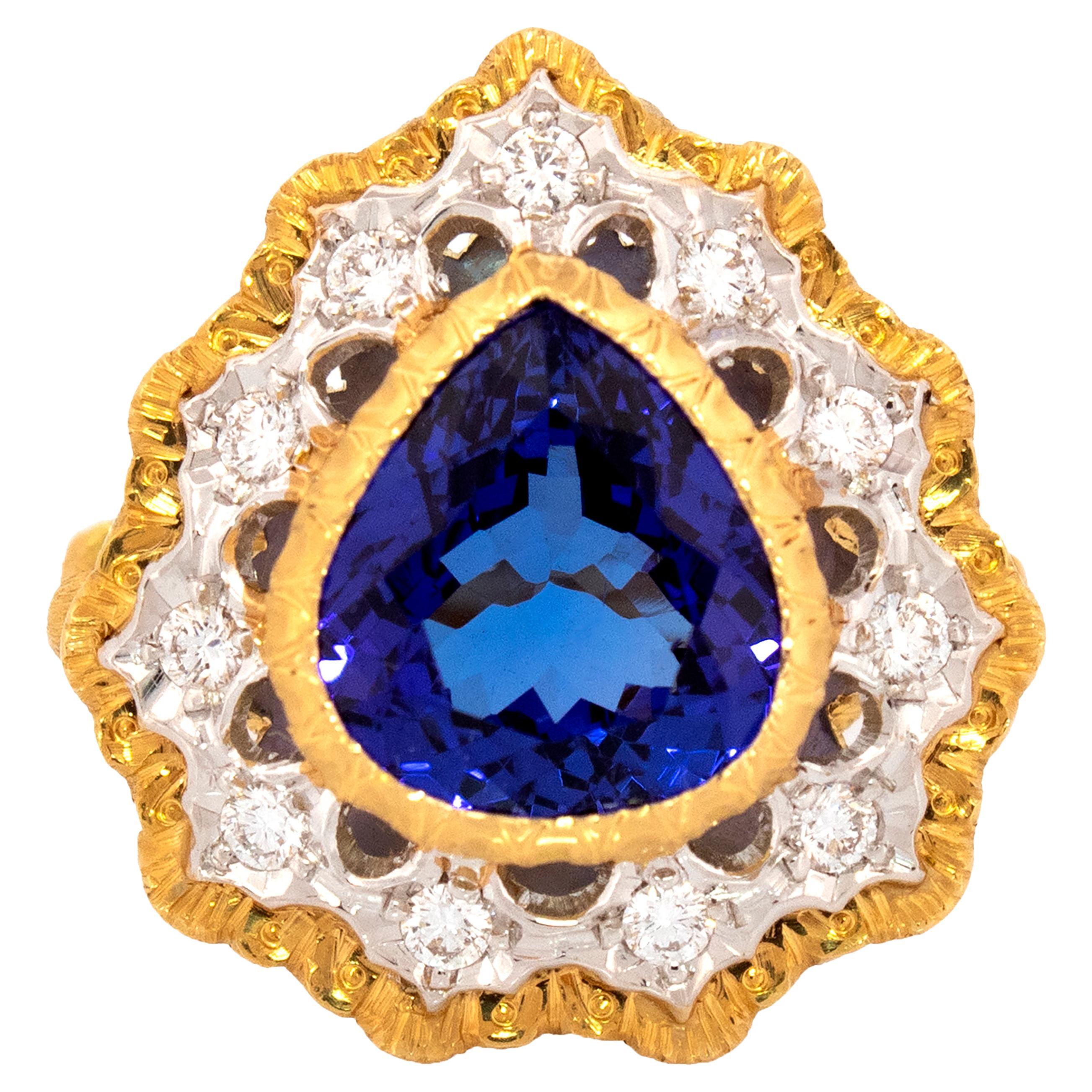 5.80ct Tanzanite in 18kt Giulia Ring, Made in Florence, Italy