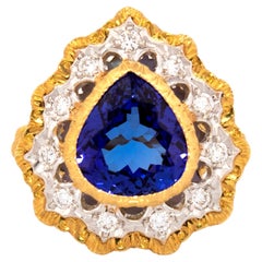 Bague Giulia de 5,80ct Tanzanite en 18kt, fabriquée à Florence, Italie
