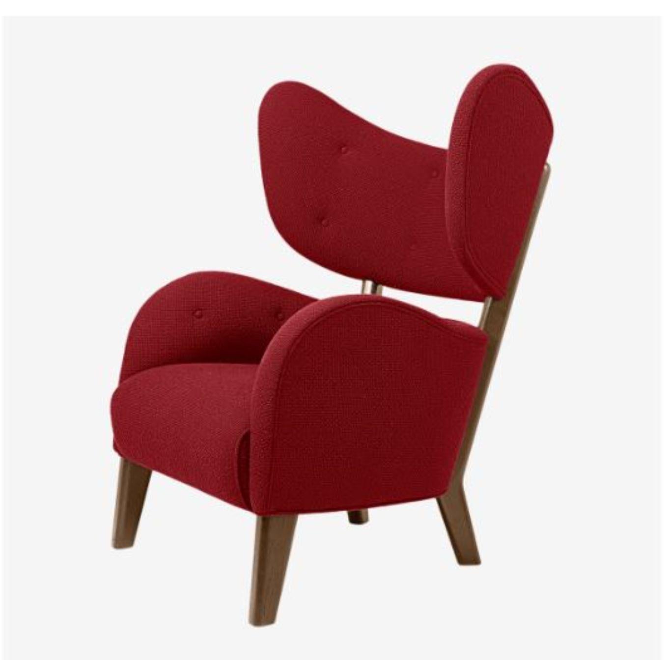 582 Raf Simons Vidar 3 my own chair by Lassen
Dimensions: D 88 x W 83 x H 102 cm 
Materials: textile, smoked oak, 
Also available in different colors and materials. 
Weight: 35 Kg

Flemming Lassen’s iconic armchair from 1938 was originally