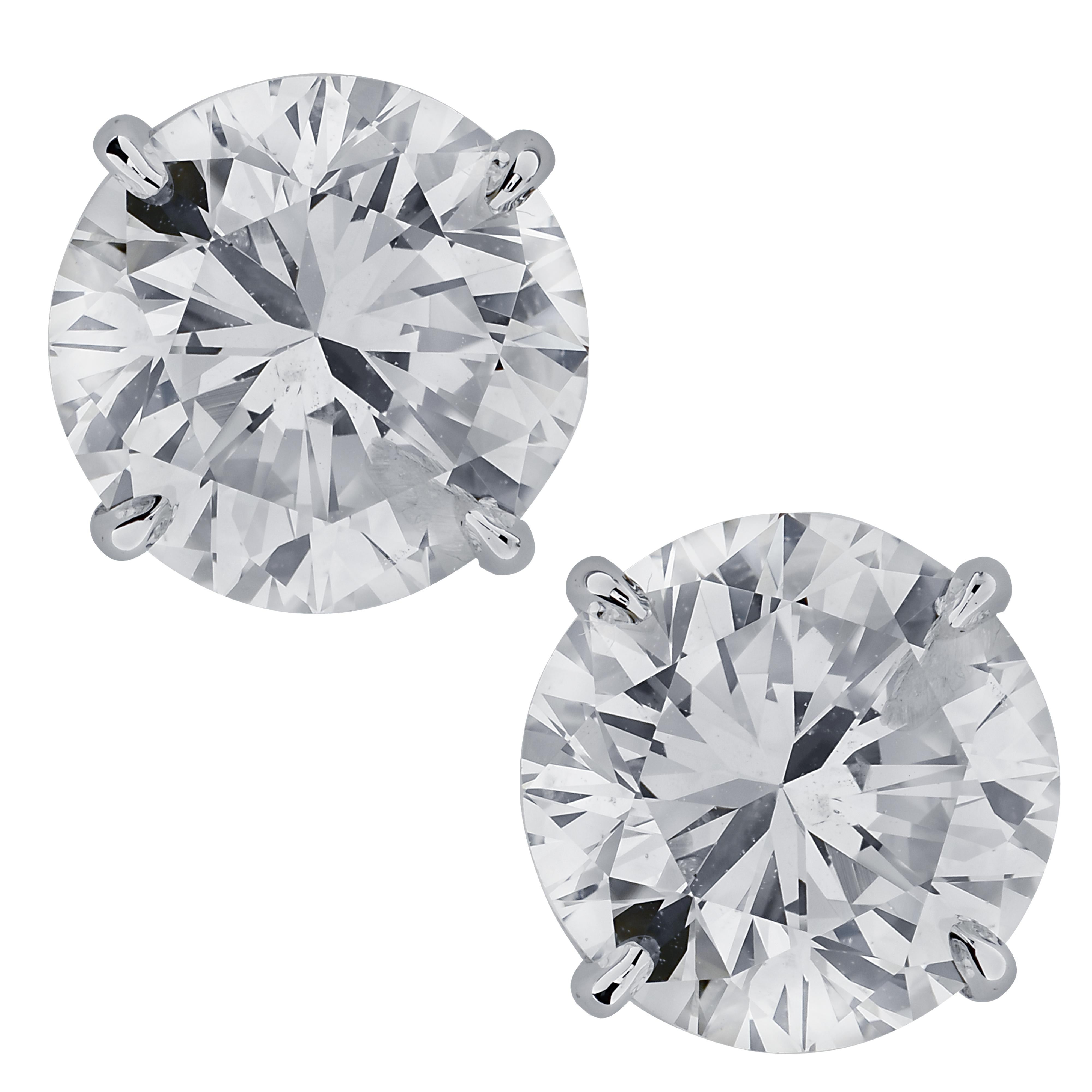Vivid Diamonds 5.83 Carat Diamond Stud Earrings