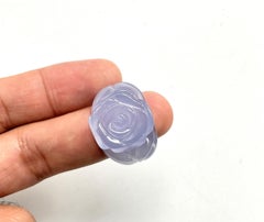 58.30 carats Chalcedony Flower Carved Top Quality Ring Natural Gemstone
