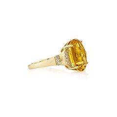 Sunita Nahata Citrine 5.84ct. Fancy Ring in 18KYG with  White Diamond.